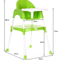 2 In 1 Feeding High Chair With Safety Belt