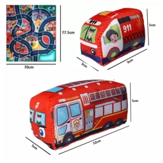 Baby Play Mat Set With Cartoon Soft Vehicles Toy