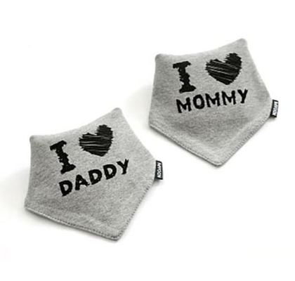 2 piece baby bib set, cotton with snap buttons