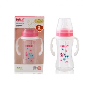 farlin feeding bottle pp wide neck w/handle 270ml ab-42013