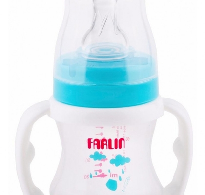 Farlin Feeding Bottle Pp Wide Neck W/Handle 150ml Ab-42014