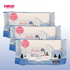 Farlin Pure Water Baby Wipes 80 Pcs