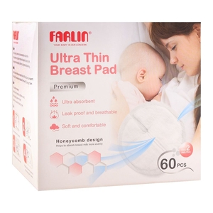 farlin ultra thin premium breast pads, 60-pack, aa-31014