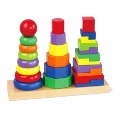 Big Size Wooden Geometric Stacker