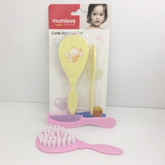 Mumlove Baby Comb And Brush Sets With Nylon Bristles Decorative Mirror Brush Comb Set