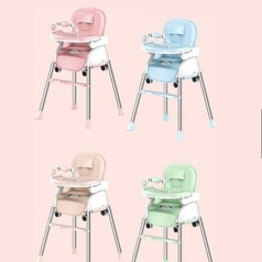 Feeding Chair + Booster With Wheel And Toy