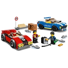 City Police Highway Arrest With 2 Car Toys, Adventure Chase Building Set